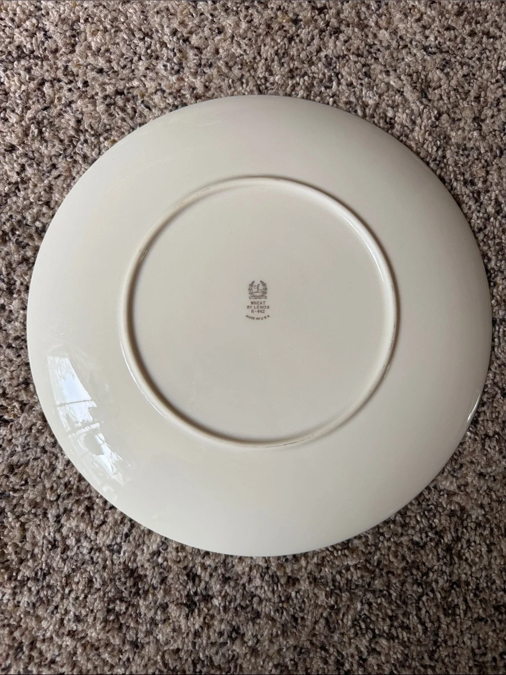 Vintage Lenox Harvest (Wheat / R-442) Fine Bone China Dinner Plates (set of 4)